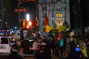 Zuccotti Park from Broadway & Cortlandt